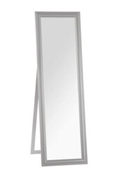 Orsina Stable Design Grey Floor Standing Mirror, Bevelled Edges Bathroom Mirror, Full Length Large Tall Mirror