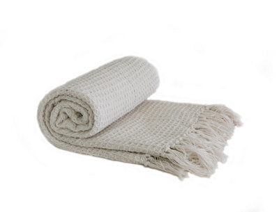 Waffle Collection Recycled Cotton Throw - image 1