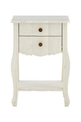 Buttercup Farm Loire 2 Drawer Bedside Table - Wood - L30 X W45 X H65 Cm - White - image 1