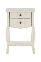 Buttercup Farm Loire 2 Drawer Bedside Table - Wood - L30 X W45 X H65 Cm - White - thumbnail 2