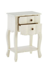 Buttercup Farm Loire 2 Drawer Bedside Table - Wood - L30 X W45 X H65 Cm - White - thumbnail 6