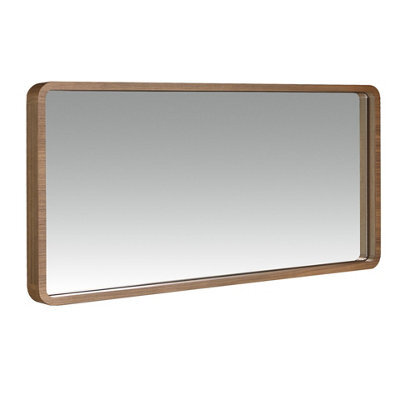 Angel Cerda Elegant Rectangular Walnut Wall Mirror For Modern Interiors - image 1