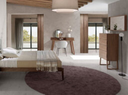 Angel Cerda Elegant Rectangular Walnut Wall Mirror For Modern Interiors - thumbnail 3