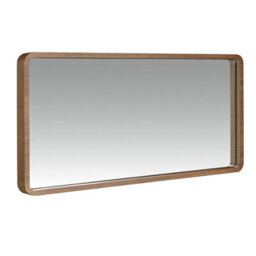 Angel Cerda Elegant Rectangular Walnut Wall Mirror For Modern Interiors - thumbnail 1
