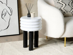 Beliani  Side Table Kikiwa Metal White - thumbnail 2