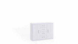 Arte Bono Chest Of Drawers In White Matt - A Modern Storage Masterpiece - W1200mm X H900mm X D400mm - thumbnail 1