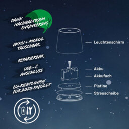 Briloner Beige Bottle Light Usb Rechargeable Table Lamp Dimmable Touch Cordless Outdoor - thumbnail 7
