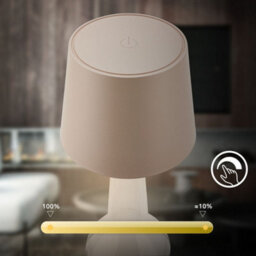 Briloner Beige Bottle Light Usb Rechargeable Table Lamp Dimmable Touch Cordless Outdoor - thumbnail 4
