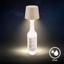 Briloner Beige Bottle Light Usb Rechargeable Table Lamp Dimmable Touch Cordless Outdoor - thumbnail 5