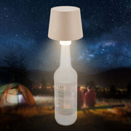 Briloner Beige Bottle Light Usb Rechargeable Table Lamp Dimmable Touch Cordless Outdoor - thumbnail 2