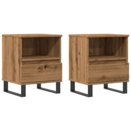 Berkfield Bedside Cabinets 2 Pcs Artisan Oak 40X35X50 Cm Engineered Wood - thumbnail 2
