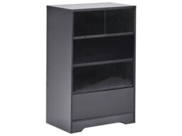 Wyld And Coco Scandinest Black Five-Drawer Sideboard, Mdf Storage Unit In Scandinavian Style For Modern Living - thumbnail 3