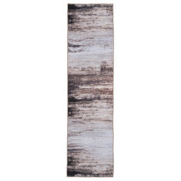 Loomed Beige Brown Tonal Abstract Contemporary Machine Washable Area Rug 60Cm X 240Cm - thumbnail 2