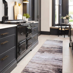 Loomed Beige Brown Tonal Abstract Contemporary Machine Washable Area Rug 60Cm X 240Cm - thumbnail 1
