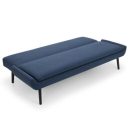 Julian Bowen Gaudi 3 Seater Blue Fabric Upholstered Sofabed, Armless, Clic-Clac, Height: 83 X Width: 195 X Depth: 105Cm - thumbnail 4