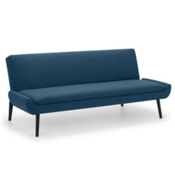 Julian Bowen Gaudi 3 Seater Blue Fabric Upholstered Sofabed, Armless, Clic-Clac, Height: 83 X Width: 195 X Depth: 105Cm - thumbnail 3
