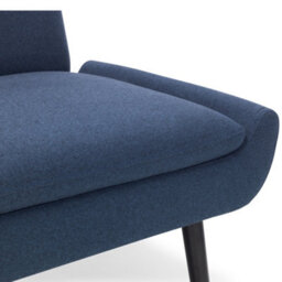 Julian Bowen Gaudi 3 Seater Blue Fabric Upholstered Sofabed, Armless, Clic-Clac, Height: 83 X Width: 195 X Depth: 105Cm - thumbnail 6