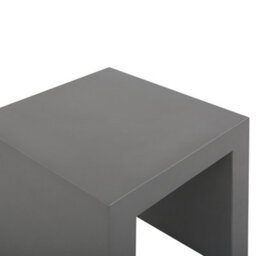 Wyld And Coco Set Of 2 Grey Concrete-Look Garden Stools, Fibre Cement With Steel Reinforcement, 40 X 40 X 40 Cm - thumbnail 6