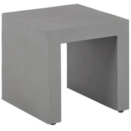 Wyld And Coco Set Of 2 Grey Concrete-Look Garden Stools, Fibre Cement With Steel Reinforcement, 40 X 40 X 40 Cm - thumbnail 5