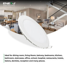 Ener-J 18W Recessed Round Led Mini Panel 220mm Diameter Hole Size 205mm 4000K - thumbnail 3
