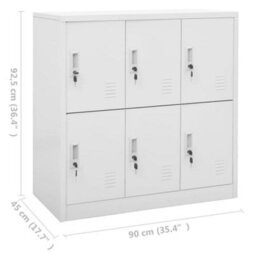 Berkfield Locker Cabinet Light Grey 90X45X92.5 Cm Steel - thumbnail 8