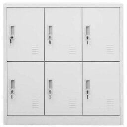 Berkfield Locker Cabinet Light Grey 90X45X92.5 Cm Steel - thumbnail 2