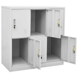 Berkfield Locker Cabinet Light Grey 90X45X92.5 Cm Steel - thumbnail 5