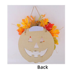 Amorly Light Up Burlap Pumpkin Wreath, Warm Led Autumn Floral Wreath, Front Door & Covered Porch Decor For Halloween, Thanksgiving - thumbnail 6