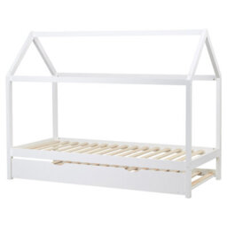 Beliani Kids Trundle Bed Pine Wood Crillon 90 X 200 Cm (Eu Single) White - thumbnail 7