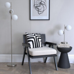 Valuelights Jas Chrome 3 Way Floor Lamp With White Frosted Glass Globe Shades - Led Bulbs Included - thumbnail 4