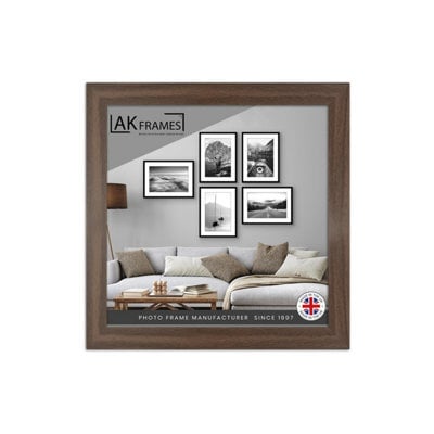 "AK Frames Sleek 10X10"" Walnut Thin Modern Picture Frame - Slim And Design For Posters, Prints And Photos - Elegant Wall Frame Decor" - image 1