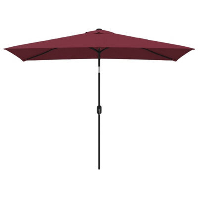 Berkfield Outdoor Parasol With Metal Pole 300X200 Cm Bordeaux Red - image 1