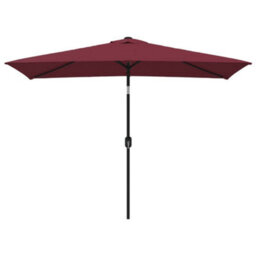 Berkfield Outdoor Parasol With Metal Pole 300X200 Cm Bordeaux Red - thumbnail 1