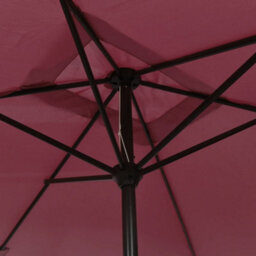 Berkfield Outdoor Parasol With Metal Pole 300X200 Cm Bordeaux Red - thumbnail 4