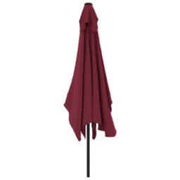 Berkfield Outdoor Parasol With Metal Pole 300X200 Cm Bordeaux Red - thumbnail 3