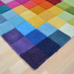 Funk Multi Colour Boxes Rug Rug 70X200 Runnercm For The Living Room - thumbnail 2