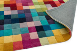 Funk Multi Colour Boxes Rug Rug 70X200 Runnercm For The Living Room - thumbnail 5