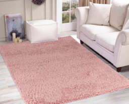 Desire Rugs Plain Living Room Shaggy Area Rugs Baby Pink 120X170 Cm - thumbnail 5