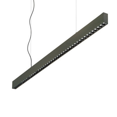 Ideal Lux Office Led Decorative Linear Straight Bar Pendant Black, 4000K - image 1