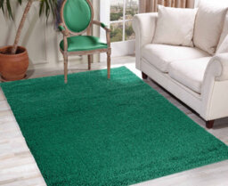 Desire Rugs Plain Living Room Shaggy Area Rugs Emerald Round 120X120 Cm - thumbnail 5