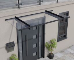 Canopia By Palram Nancy 2050 Grey Door Canopy, (H)14Cm (W)205.5Cm (D)94Cm - thumbnail 3