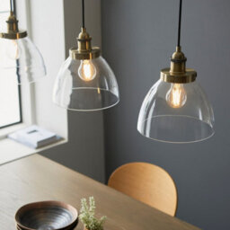 Luminosa Lighting Luminosa Hansen Plate Pendant Ceiling Lamp, Antique Brass Plate, Glass - thumbnail 5