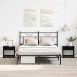 Berkfield Bedside Cabinets 2 Pcs Black Oak 40X30X40 Cm Engineered Wood - thumbnail 1