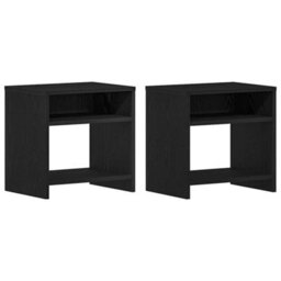 Berkfield Bedside Cabinets 2 Pcs Black Oak 40X30X40 Cm Engineered Wood - thumbnail 2