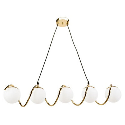 Ceiling Lamp Chandelier Toolight App1780-5Cp Brush Gold - image 1