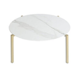 Uk Homeliving Kosei Coffee Table - White And Gold - thumbnail 3
