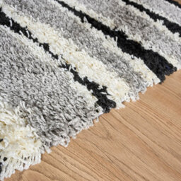 "Bravich Grey Wave Geometric Shaggy Rug 160 X 230Cm (5'3"" X 7'7"")" - thumbnail 5