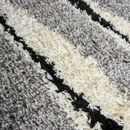 "Bravich Grey Wave Geometric Shaggy Rug 160 X 230Cm (5'3"" X 7'7"")" - thumbnail 4