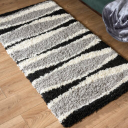 "Bravich Grey Wave Geometric Shaggy Rug 160 X 230Cm (5'3"" X 7'7"")" - thumbnail 2
