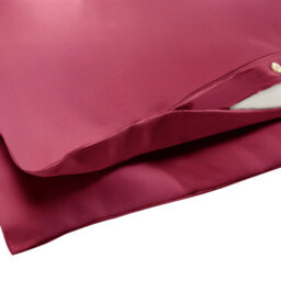 Beliani Duvet Cover Set Parkrose 220 X 240 Cm Sateen Cotton Burgundy - thumbnail 7